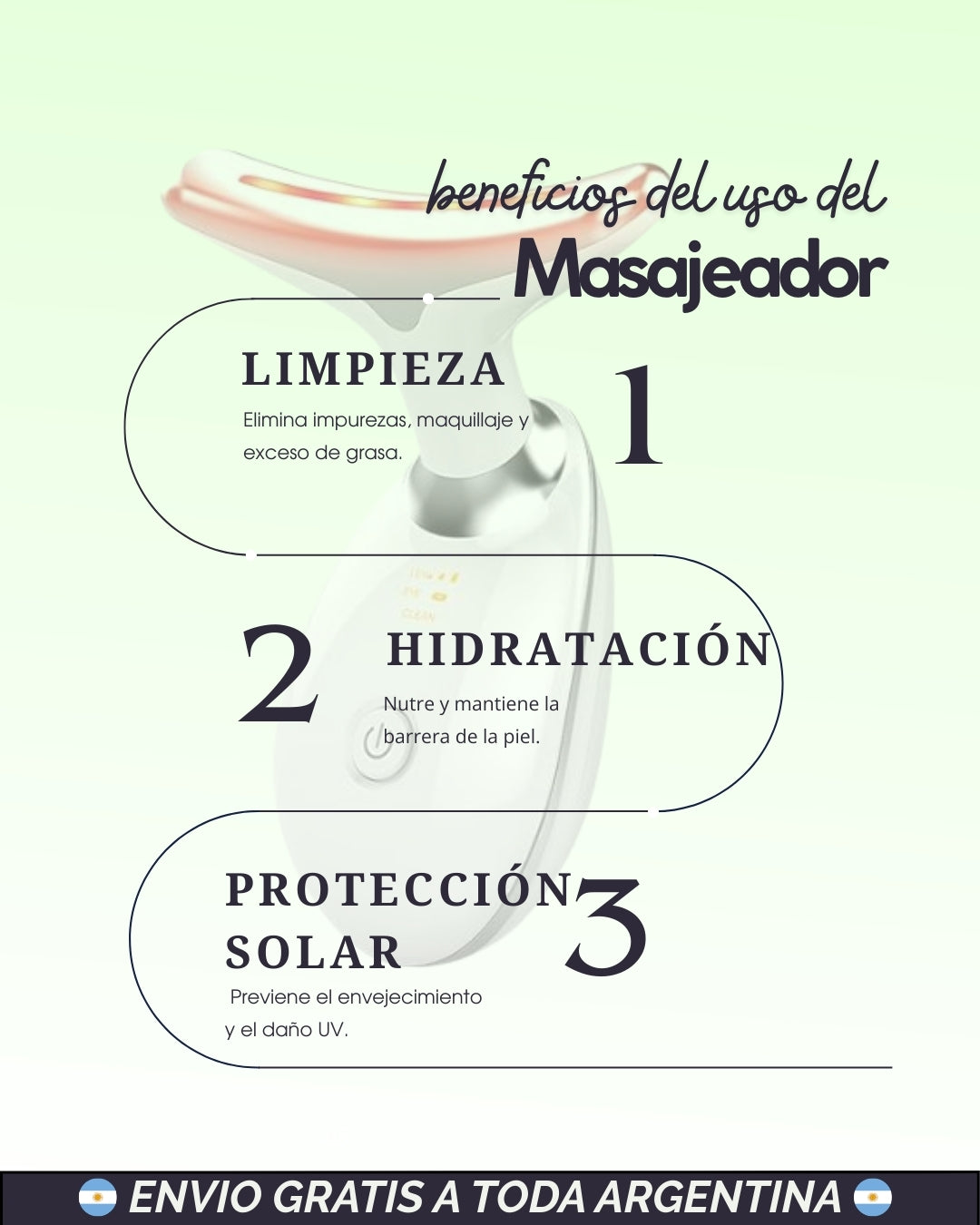 Masajeador facial premium